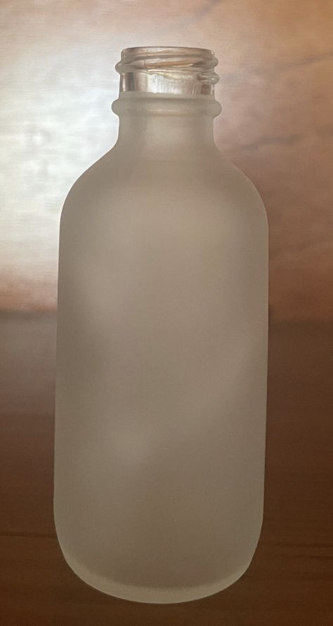 2oz Clear Frosted Glass Boston Round Neck 20/400