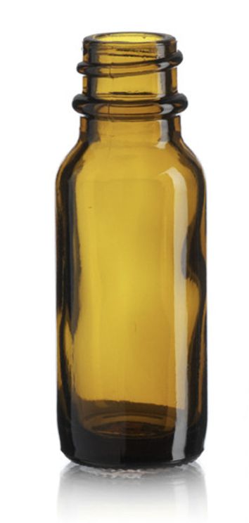 1/2oz Amber Glass Boston Round Neck 18/400