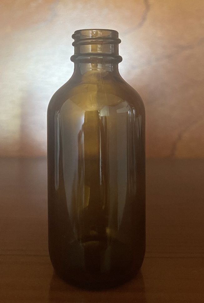 2oz Amber Glass Boston Round Neck 20/400