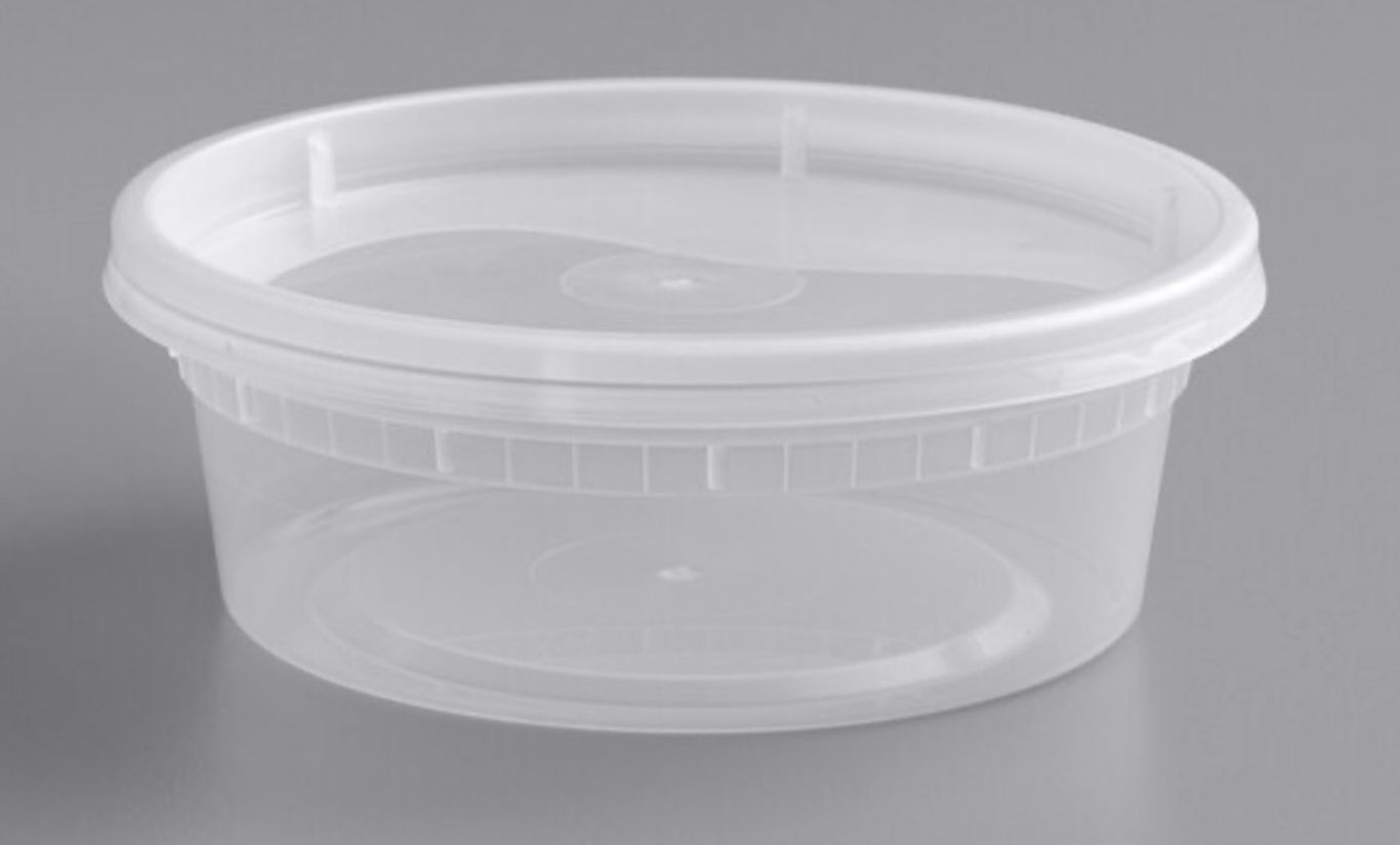 8oz. Plastic Deli Container with Lid