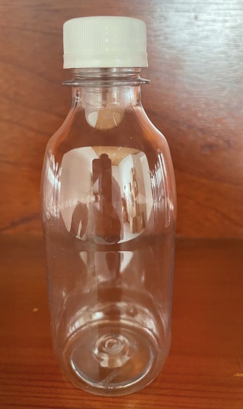 250ml PET Clear Bottle with white Cap