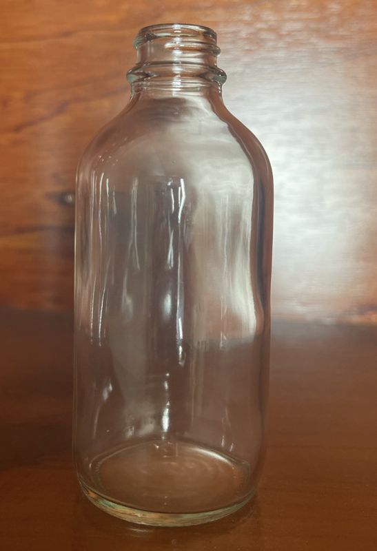 4oz Boston Round Clear Glass Bottle 22/400