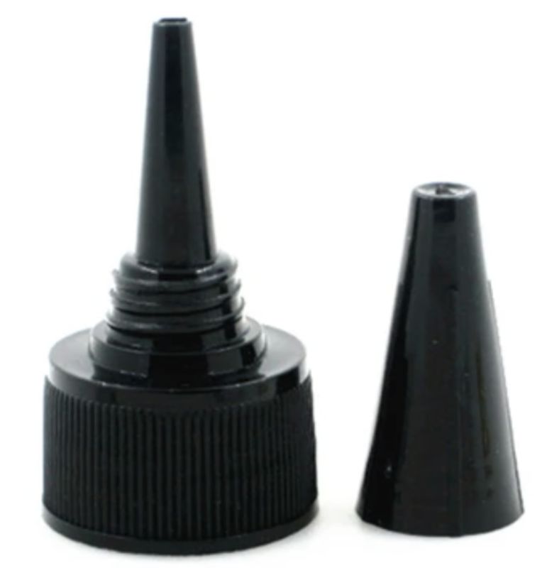 Black Twist Yorker Spout Applicator Cap