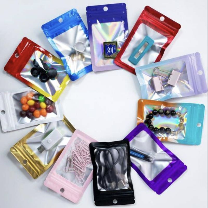 Colored Mylar Ziplock Bag - 3.94 in x 2.76 in (Pack of 10)