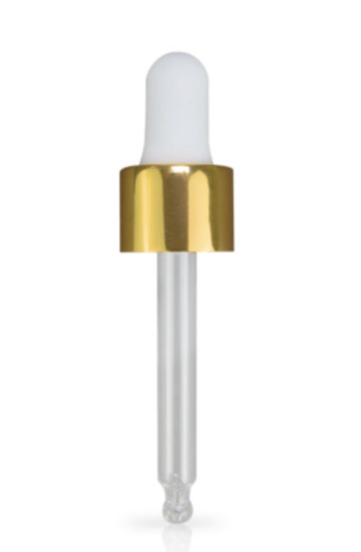 Gold Dropper Glass 22/400 - Fits 4oz dropper