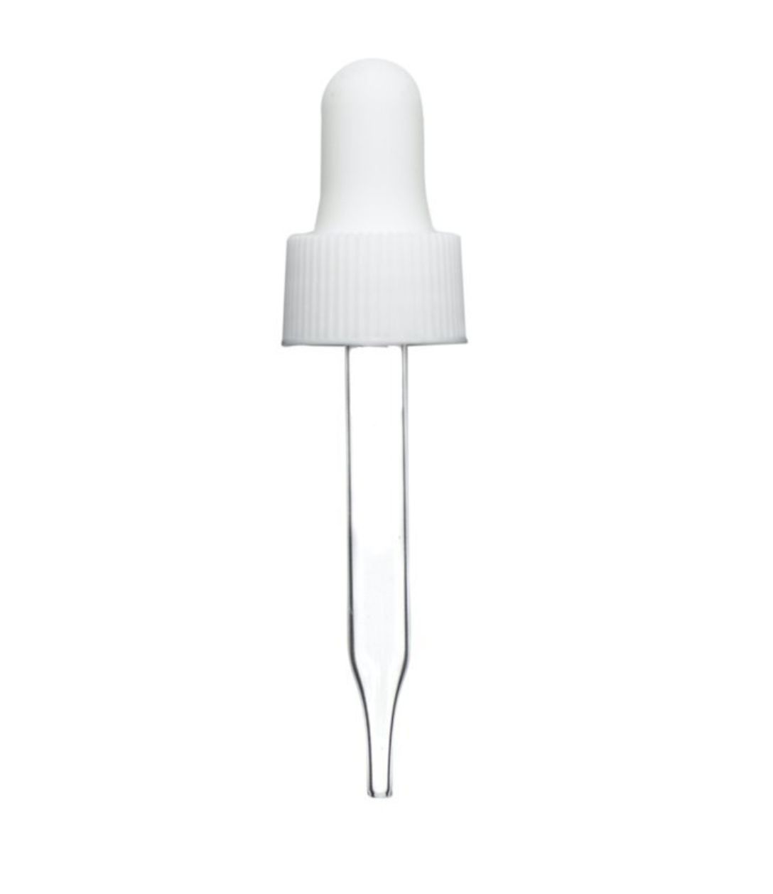 White Dropper Glass 20/400 - Fits 1oz dropper