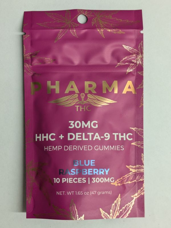 Pharma HHC + D9 Gummies - Blue Raspberry 10ct