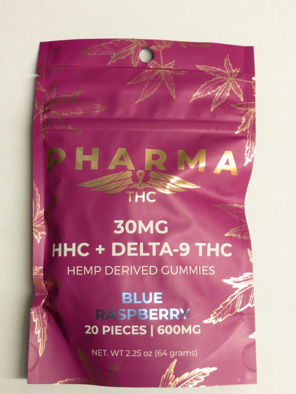 Pharma HHC + D9 Gummies - Blue Raspberry 20ct
