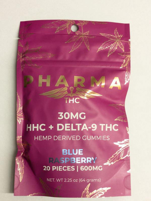 Pharma HHC + D9 Gummies - Blue Raspberry 20ct