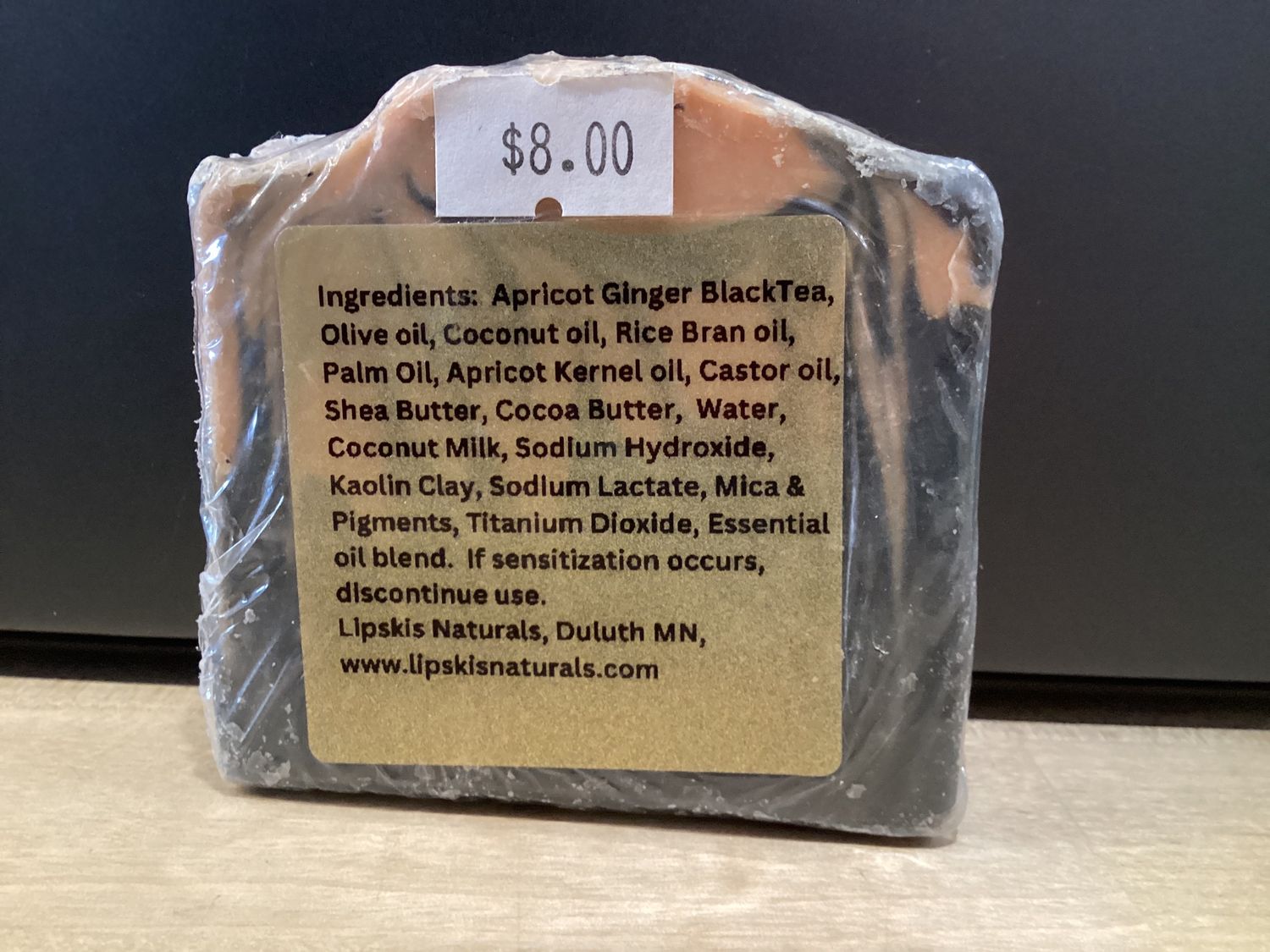 Soap- TNT Tea soap - NO GOATS MILK, Tea: Apricot Ginger