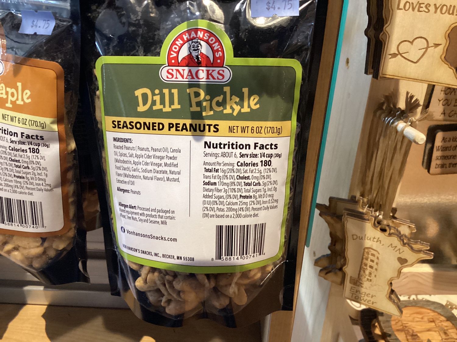 Seasoned Peanuts, Flavored: Dill Pickle