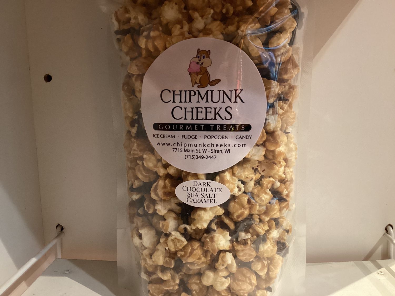 Popcorn- Chipmunk Cheeks, Flavored: Dark Chocolate Salt
