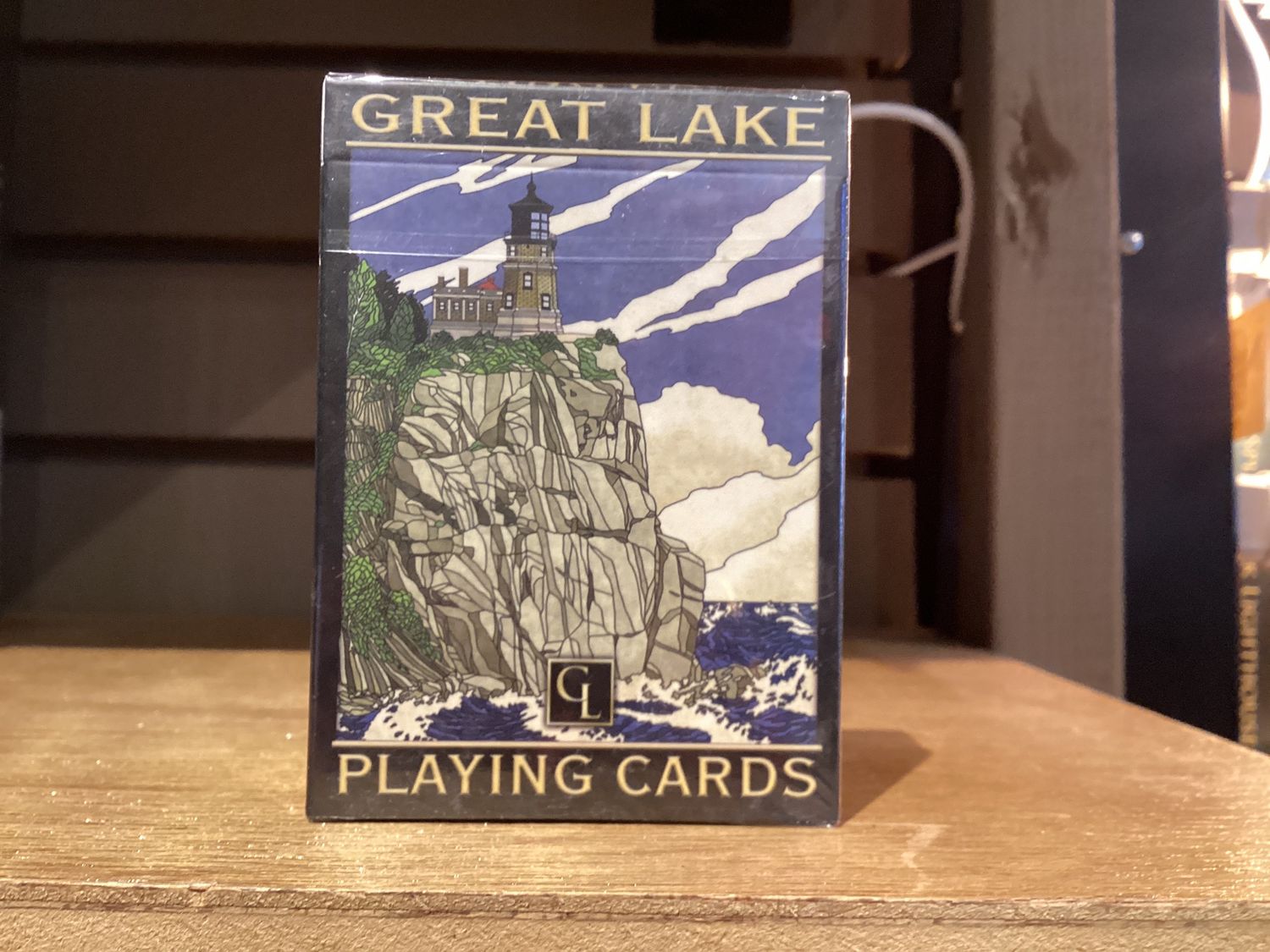 Playing Cards- Great Lakes, Design: Blue and White Sky, Grey Rock, Design +: Split Rock