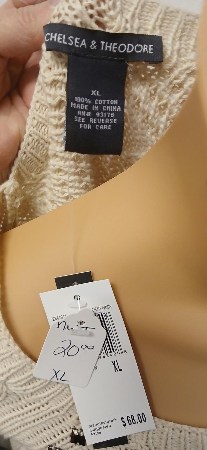 Womens Sweater XL Cream