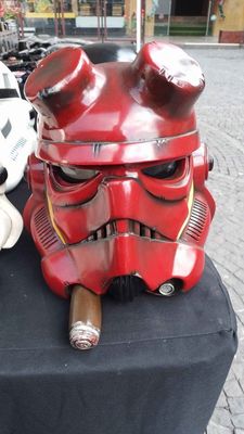 HELLBOY Casco para Motocicleta con Máscara Y Gafas Casco Retro Jet CERT DOT