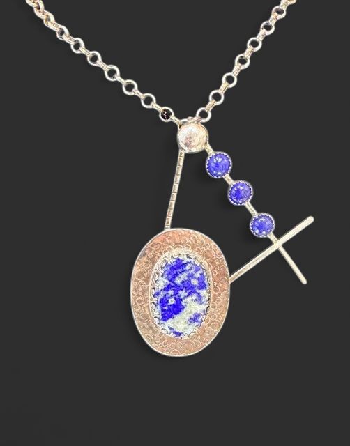 SAM514 Lapis Agate Necklace