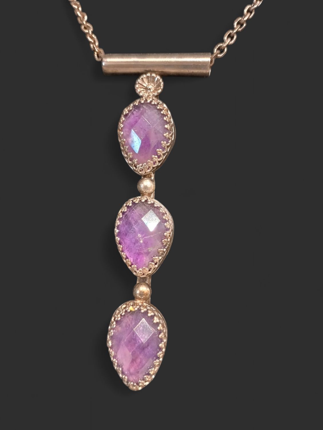 3-stn Amethyst Nck - SAM545