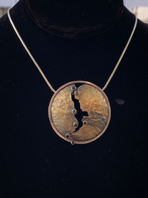 San Andreas Pendant on necklace