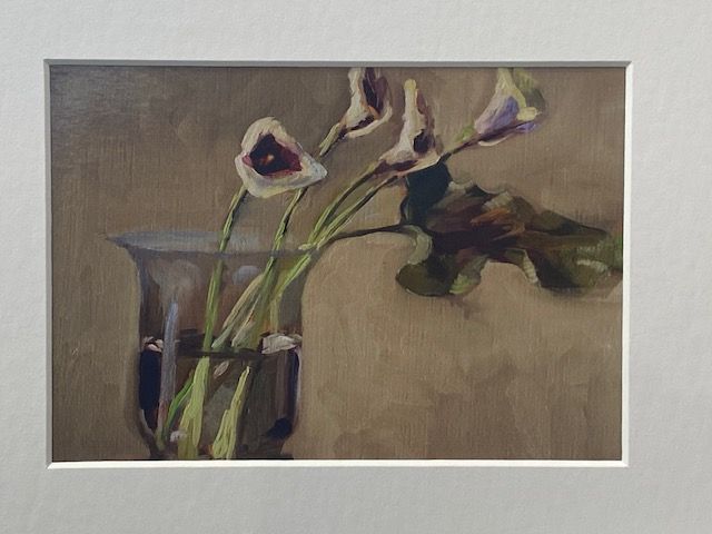 Reaching Calla Lilies Framed