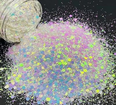 PIXIE DUST - Pearl Rainbow Chunky Cosmetic Grade Solvent Resistant PET Glitter