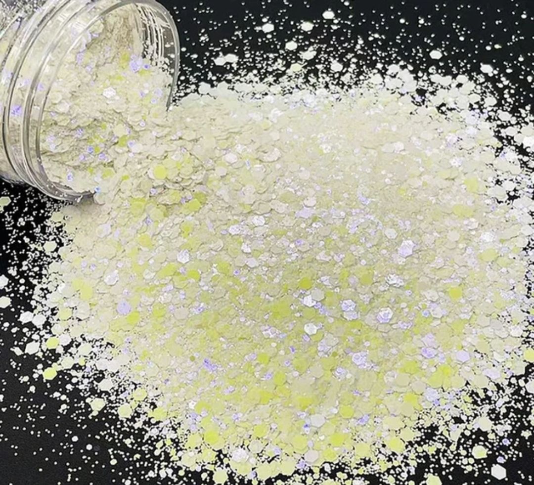 BELLE OF THE BALL - Pearl Rainbow Chunky Cosmetic Grade Solvent Resistant PET Glitter