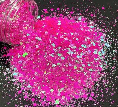 BARBIE GIRL- Pearl Rainbow Chunky Cosmetic Grade Solvent Resistant PET Glitter