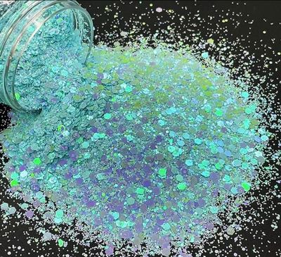 ICE QUEEN - Pearl Rainbow Chunky Cosmetic Grade Solvent Resistant PET Glitter