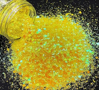 SUNSHINE SHIMMER - Pearl Rainbow Chunky Cosmetic Grade Solvent Resistant PET Glitter