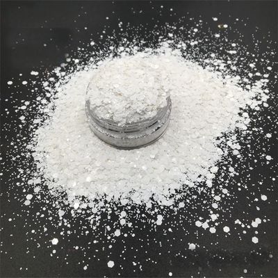 SNOWMAN WHITE - Holographic Chunky Cosmetic Grade Solvent Resistant PET Glitter