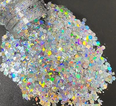 SILVER LINING - Holografik Kalın Kozmetik Dereceli Solvente Dayanıklı PET Sim