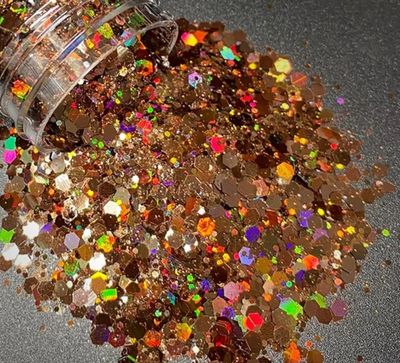 COPPER COIN - Holografische grove cosmetische kwaliteit oplosmiddelbestendige PET-glitter
