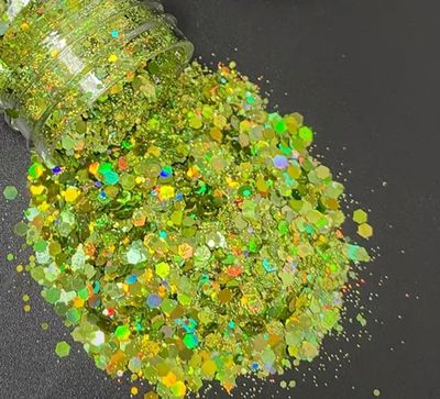 OLIVE TREE - Holographic Chunky Cosmetic Grade Solvent Resistant PET Glitter