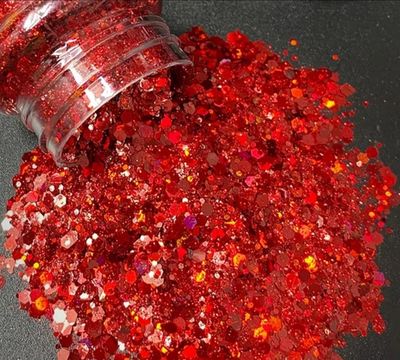 VALENTINA - Holographic Chunky Cosmetic Grade Solvent Resistant PET Glitter