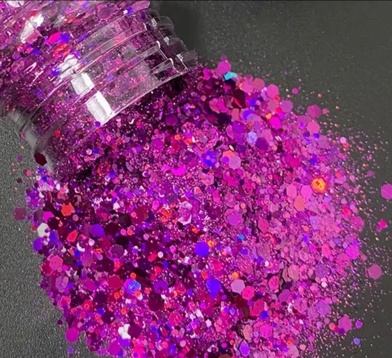 ORCHID DREAMS - Holographic Chunky Cosmetic Grade Solvent Resistant PET Glitter