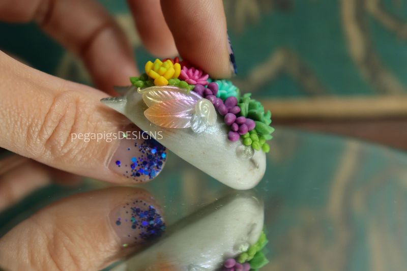 Rainbow Succulents - pegapiggy figurine