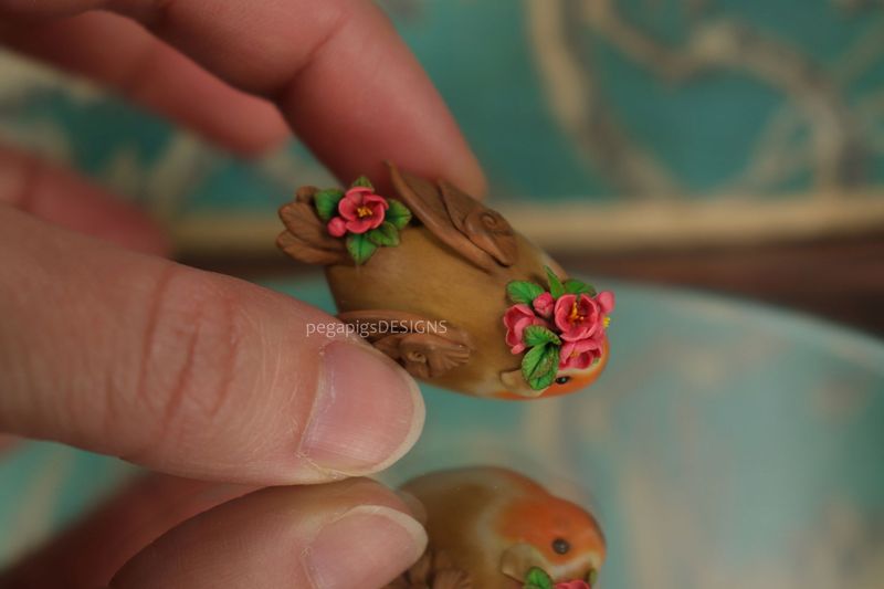 Robin Pegapiggy With Quince Blooms