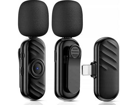 2 x bezprzewodowy mikrofon do telefonu komórkowego, mini mikrofon I*phone