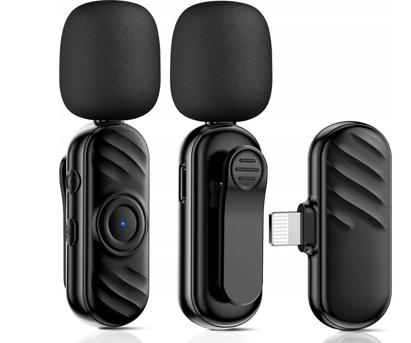 2 x bezprzewodowy mikrofon do telefonu komórkowego, mini mikrofon I*phone