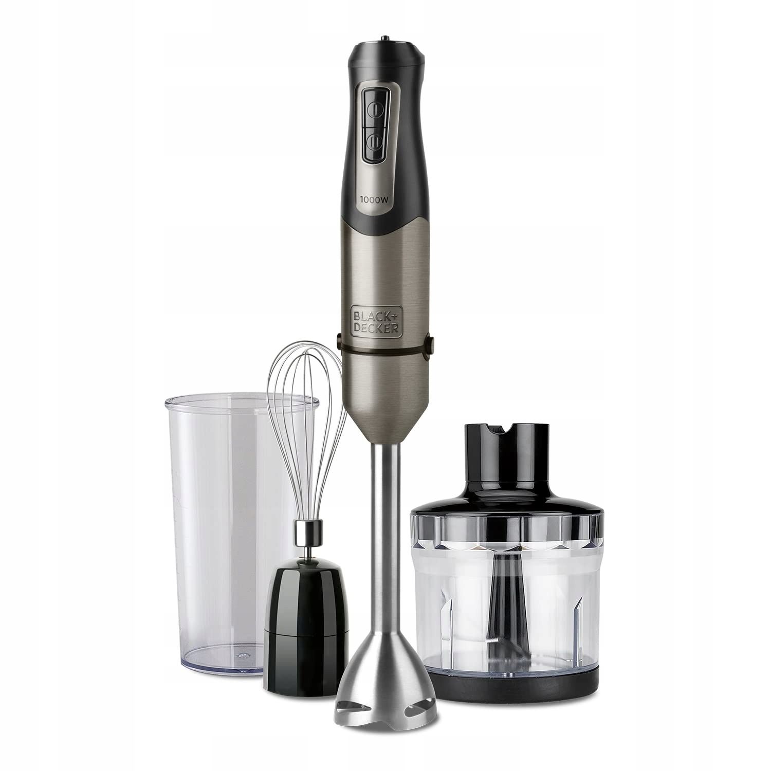 BLENDER RĘCZNY BLACK+DECKER BXHBA1000E STAL NIERDZEWNA 1000W 1L