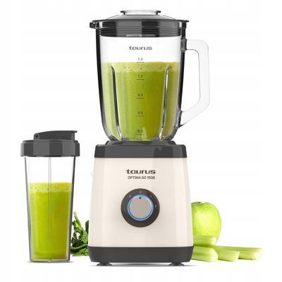 Taurus Optima Go 1500 blender kielichowy 1500 W biały grube szkło