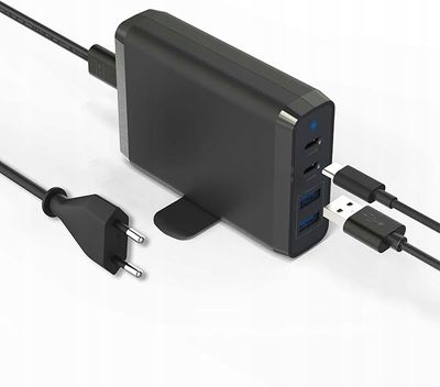 HUB USB DO ŁADOWANIA USB-C PD 75 W 2*USB, 2*USB-C CZARNY MILIPOW