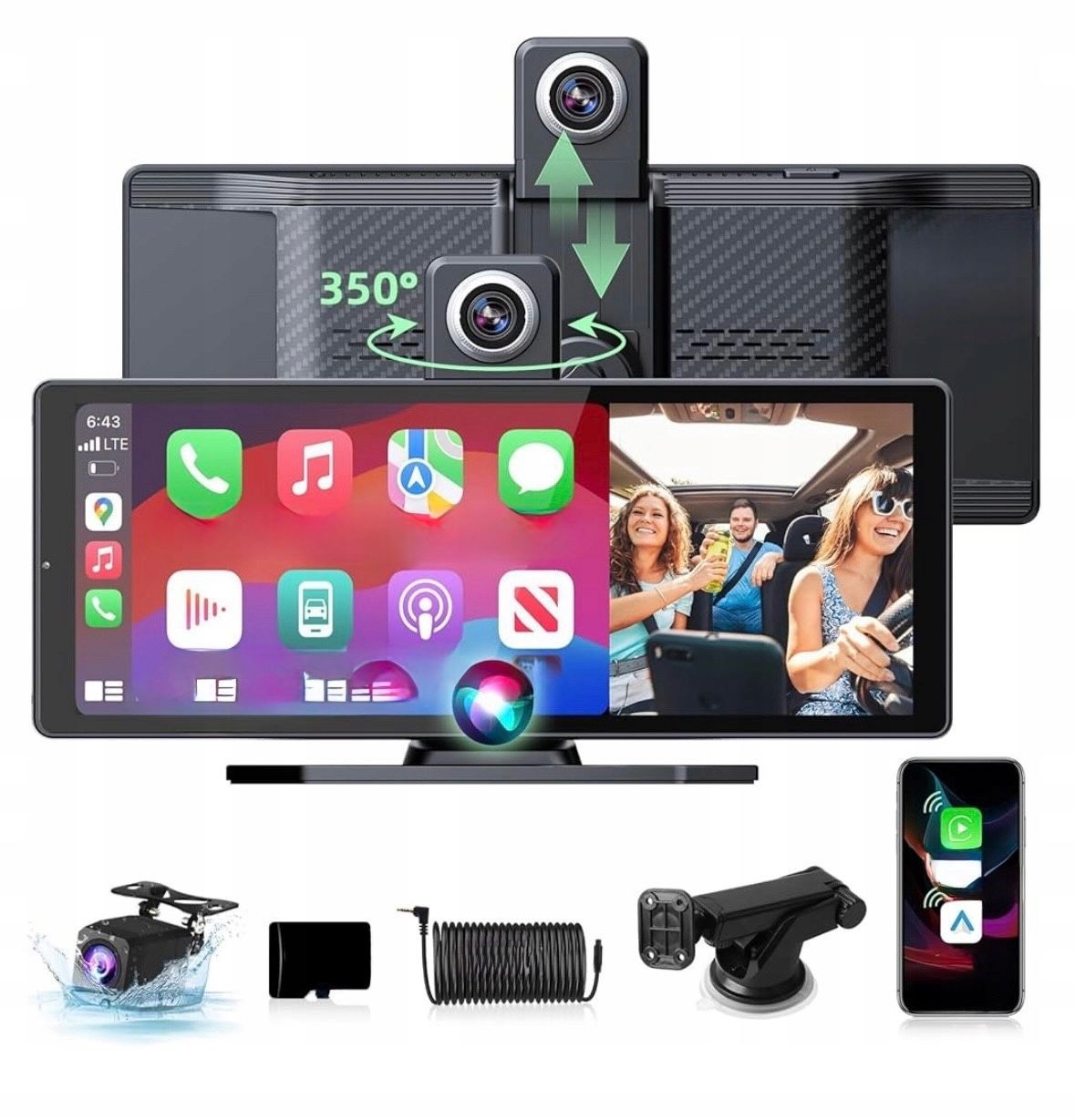 Radio samochodowe Carplay WiFi Android Auto Display 10,26” Vtopek T327s