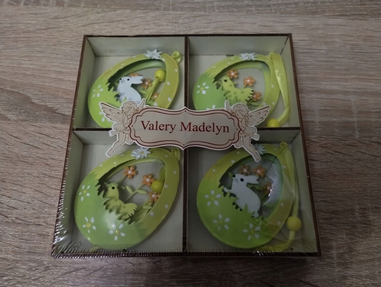 Valery Madelyn Wielkanocne Dekoracje Wiszące 4 Sztuki Metalowe Jajka