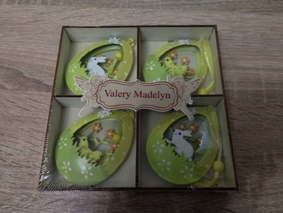 Valery Madelyn Wielkanocne Dekoracje Wiszące 4 Sztuki Metalowe Jajka