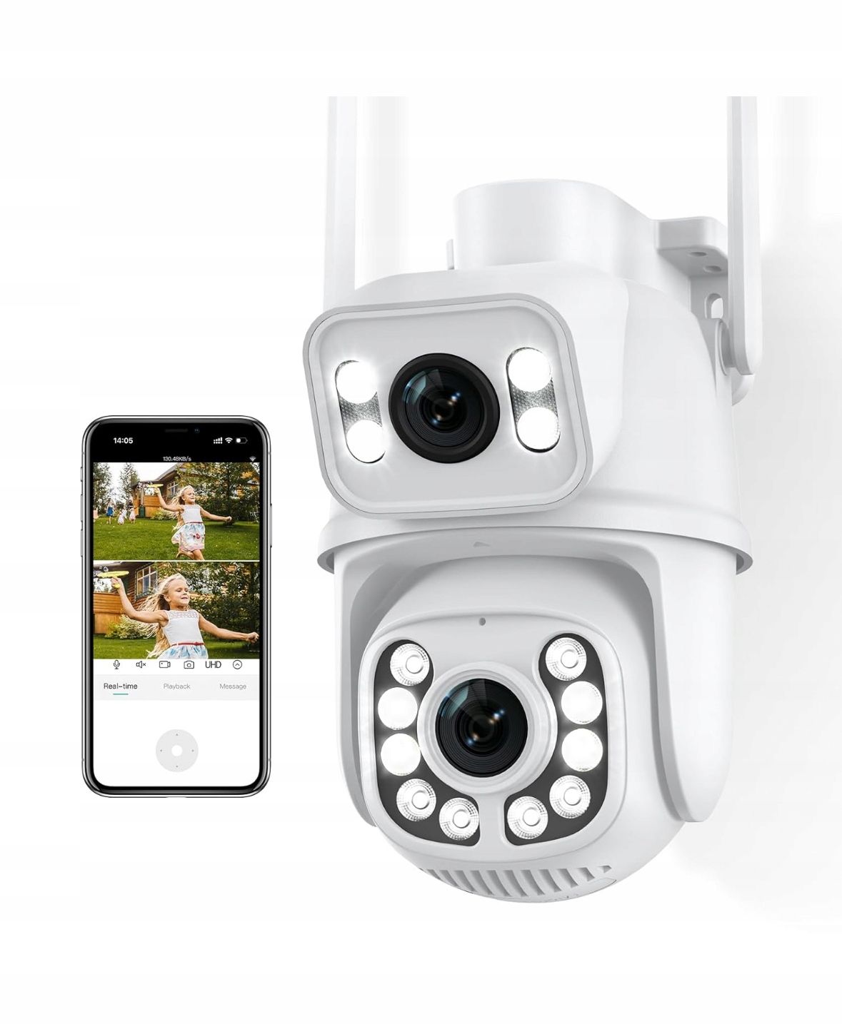 Kamera zewnętrzna ANBIUX 2.5K/6MP WiFi PTZ detekcja nocna LED