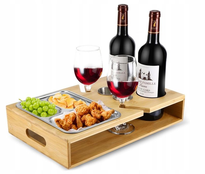 Stolik kawowy z miseczkami na przekąski