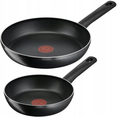 Zestaw patelni Tefal Hard Titanium C3899022 czarne 2 szt.