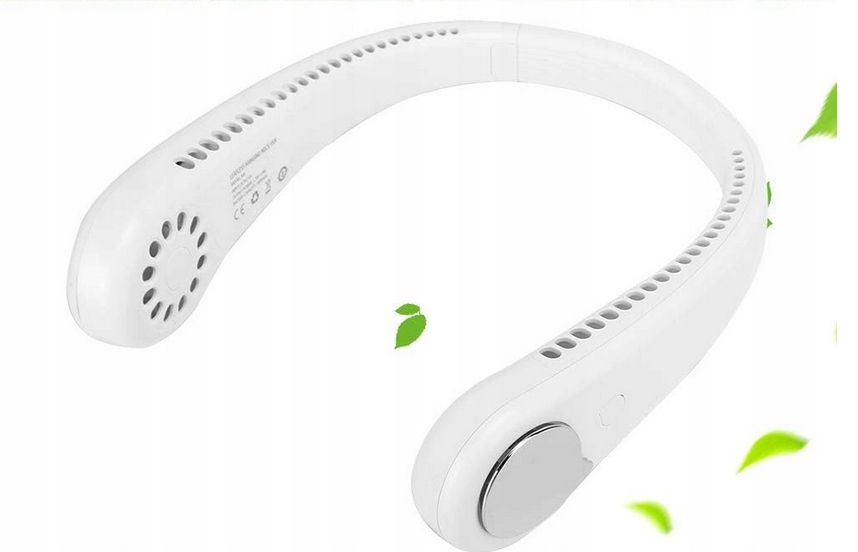 Leafless M6 przenośny wentylator USB 1800 mAh na kark, cichy 3 biegi