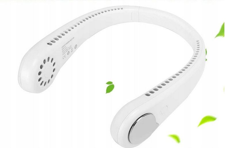 Leafless M6 przenośny wentylator USB 1800 mAh na kark, cichy 3 biegi