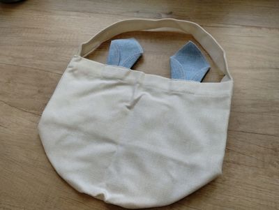 Torba/Koszyk Wielkanocna z Uszami Królika na Prezenty Wielkanocne Niebieska